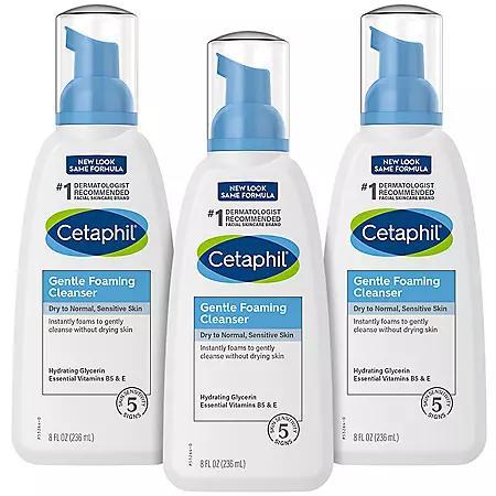 商品Cetaphil|Cetaphil Gentle Foaming Cleanser (8 fl. oz., 3 pk.),价格¥149,第1张图片