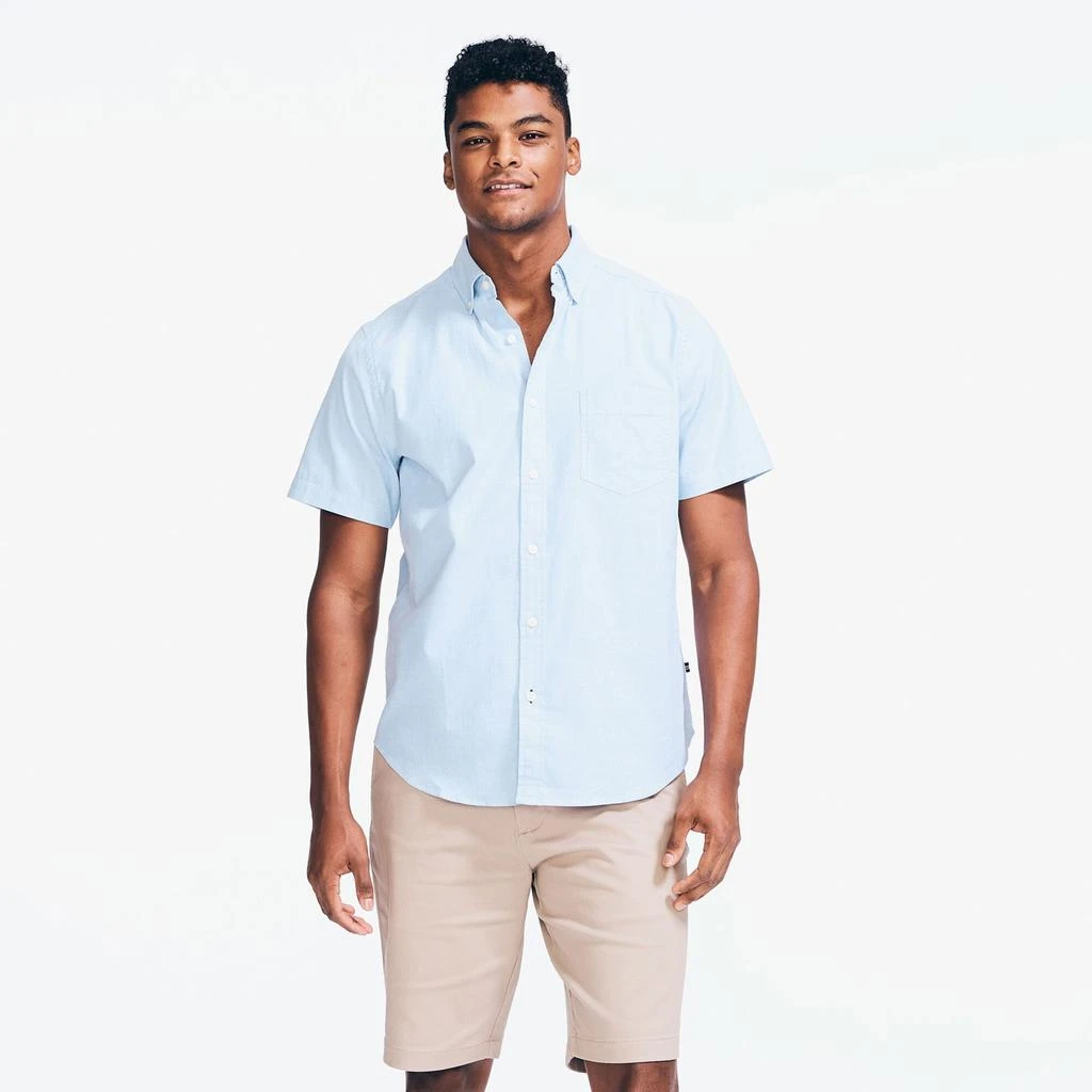 商品Nautica|Nautica Mens Short-Sleeve Oxford Shirt,价格¥135-¥263,第2张图片详细描述