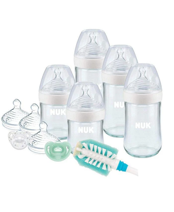 商品NUK|Simply Natural Glass Baby Bottle and Pacifier Newborn Gift Set, 11 Pieces,价格¥524,第1张图片