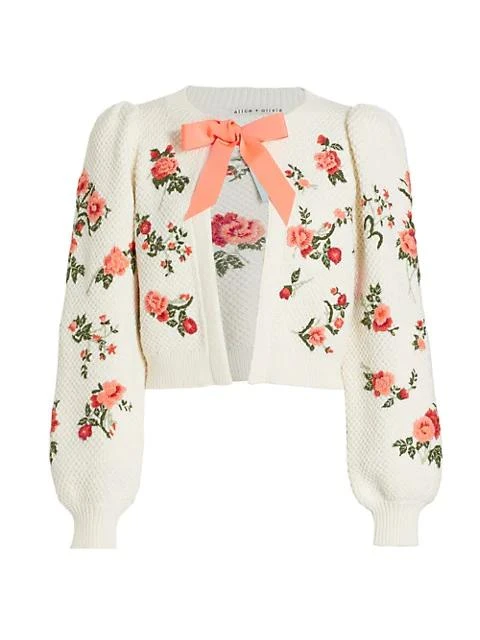 商品Alice + Olivia|Kitty Floral-Embroidered Cardigan,价格¥1771,第1张图片