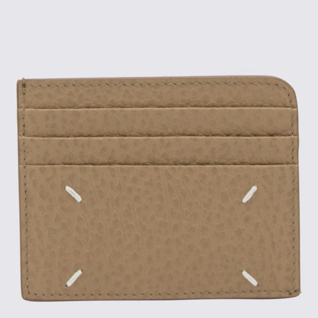 商品MAISON MARGIELA|MAISON MARGIELA BEIGE CHAMOIS LEATHER CARD HOLDER,价格¥1013,第1张图片