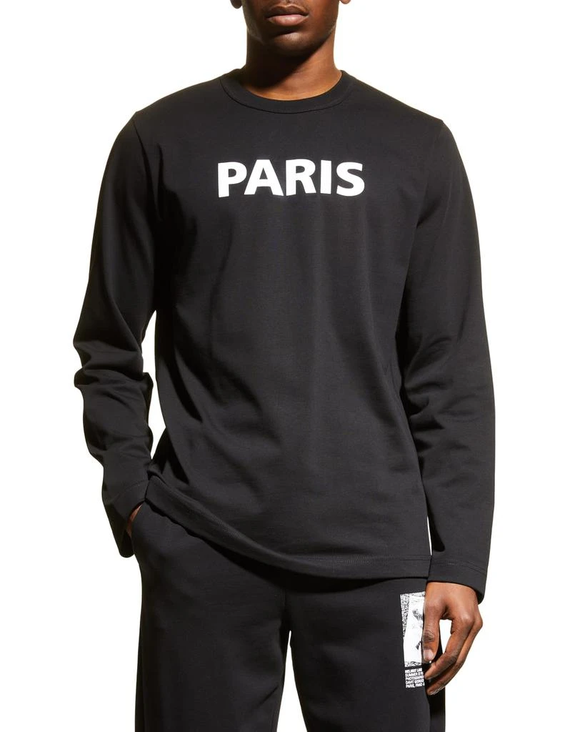 商品Helmut Lang|Men's Paris Tee 1 Logo Long Sleeve T-Shirt,价格¥1120,第1张图片