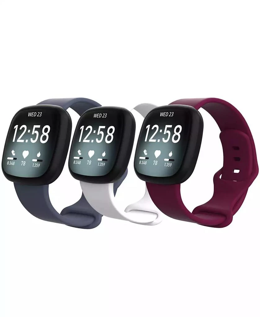 商品Posh Tech|Men's and Women's Resin 3 Pack for Fitbit Sense Versa 3,价格¥180,第1张图片