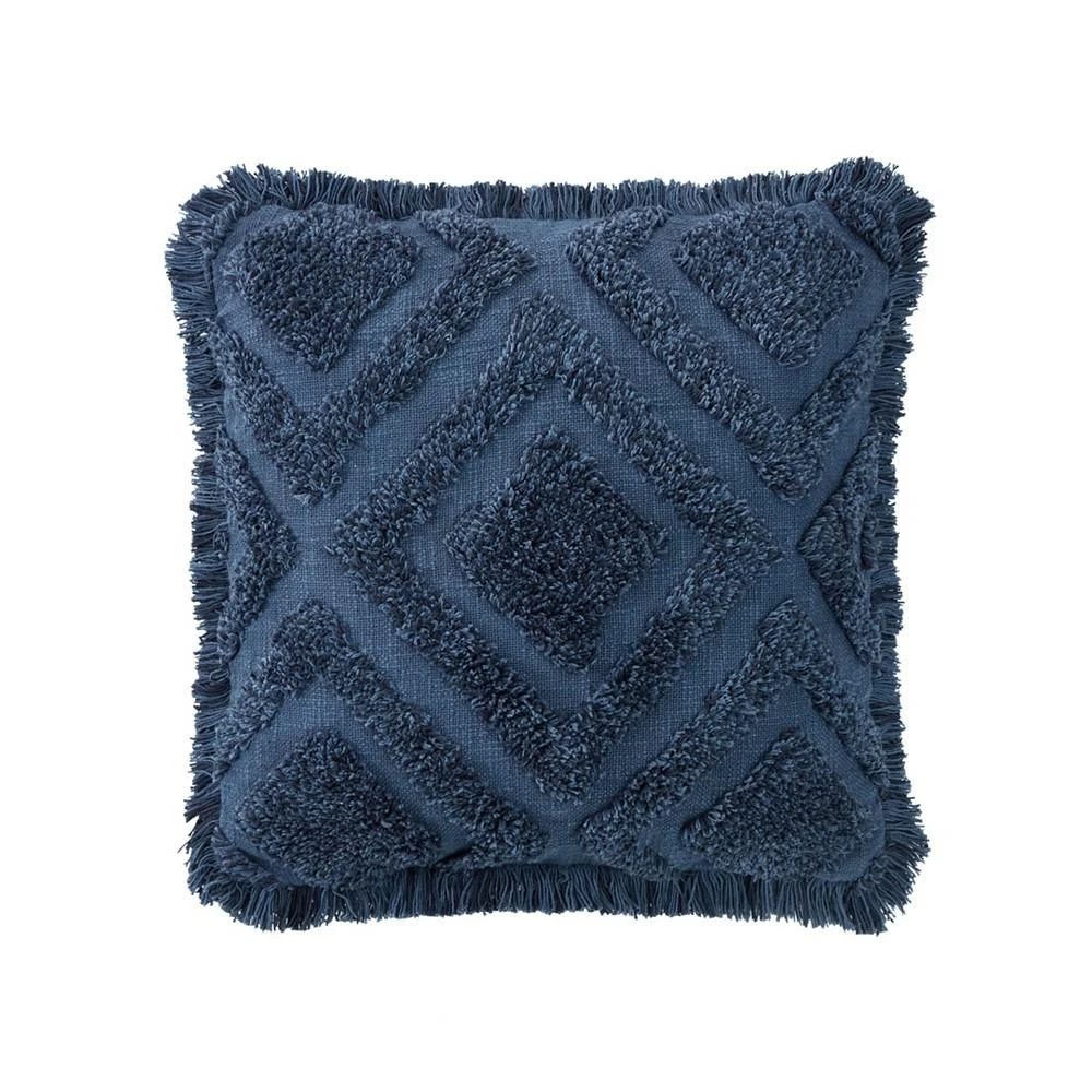 Tufted Cotton Square Decorative Pillow, 20" x 20" 商品