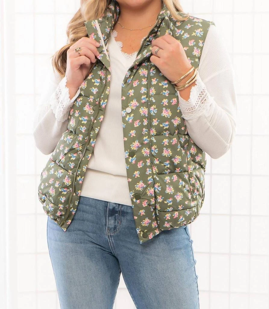 商品TCEC|Tcec - Floral Puffer Vest,价格¥457,第3张图片详细描述