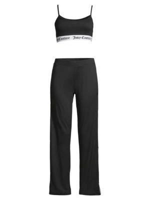 商品Juicy Couture|Two-Piece Logo-Tape Lounge Set,价格¥119,第3张图片详细描述