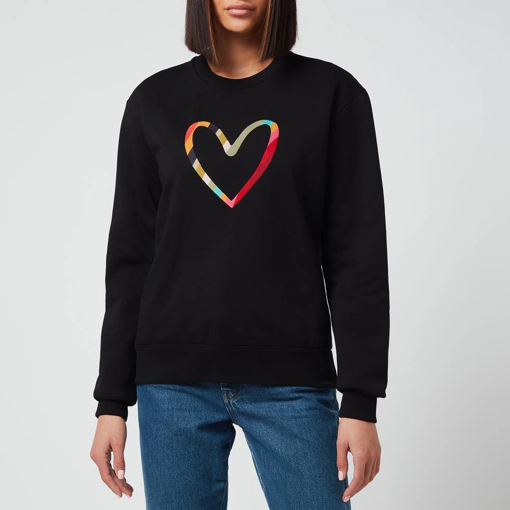 商品Paul Smith|PS Paul Smith Women's Swirl Heart Print Sweatshirt - Black,价格¥623,第1张图片