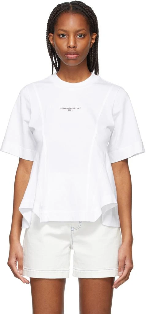 商品Stella McCartney|White Drape Logo T-Shirt,价格¥1079,第1张图片