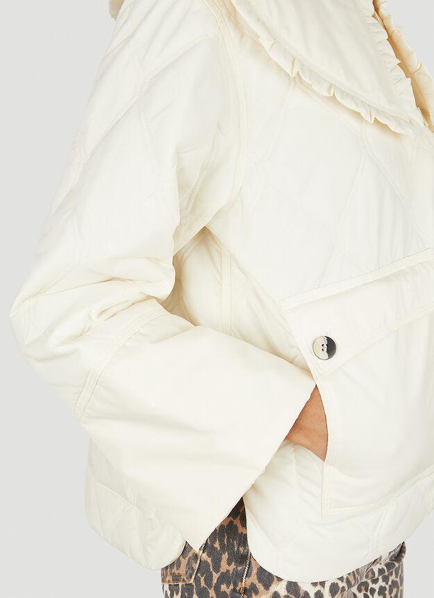 Peter Pan Collar Jacket in White商品第5张图片规格展示