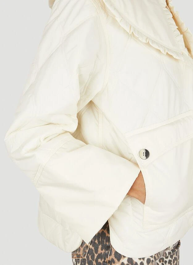 商品Ganni|Peter Pan Collar Jacket in White,价格¥1832,第5张图片详细描述