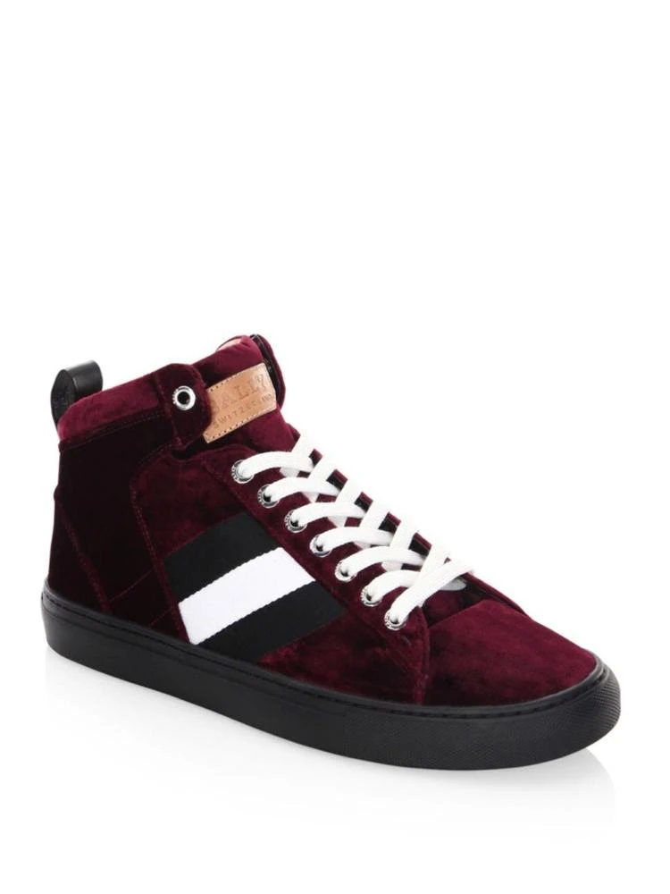 商品Bally|Hedern Velvet High-Top Sneakers,价格¥1791,第1张图片