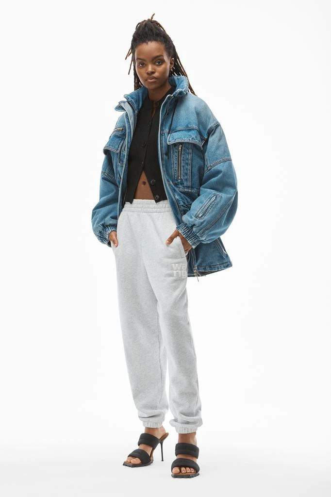 商品Alexander Wang|女式 亚历山大·王 运动logo长裤 灰色,价格¥1306,第2张图片详细描述