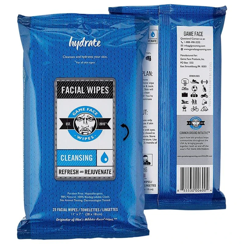 商品Game Face|Game Face Cleansing Facial Wipes - Men's,价格¥31,第1张图片