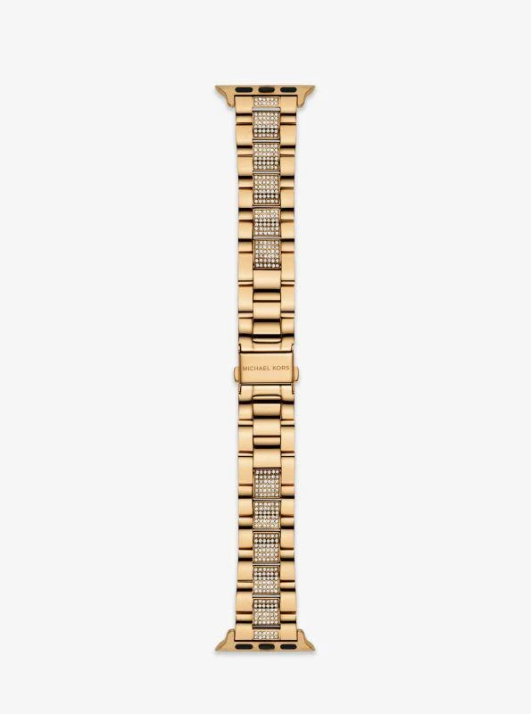 商品Michael Kors|Pavé Gold-Tone Strap For Apple Watch®,价格¥1042,第2张图片详细描述