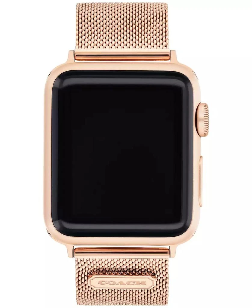 商品Coach|Rose Gold-Tone Mesh Bracelet 38/40/41mm Apple Watch Band,价格¥965,第1张图片