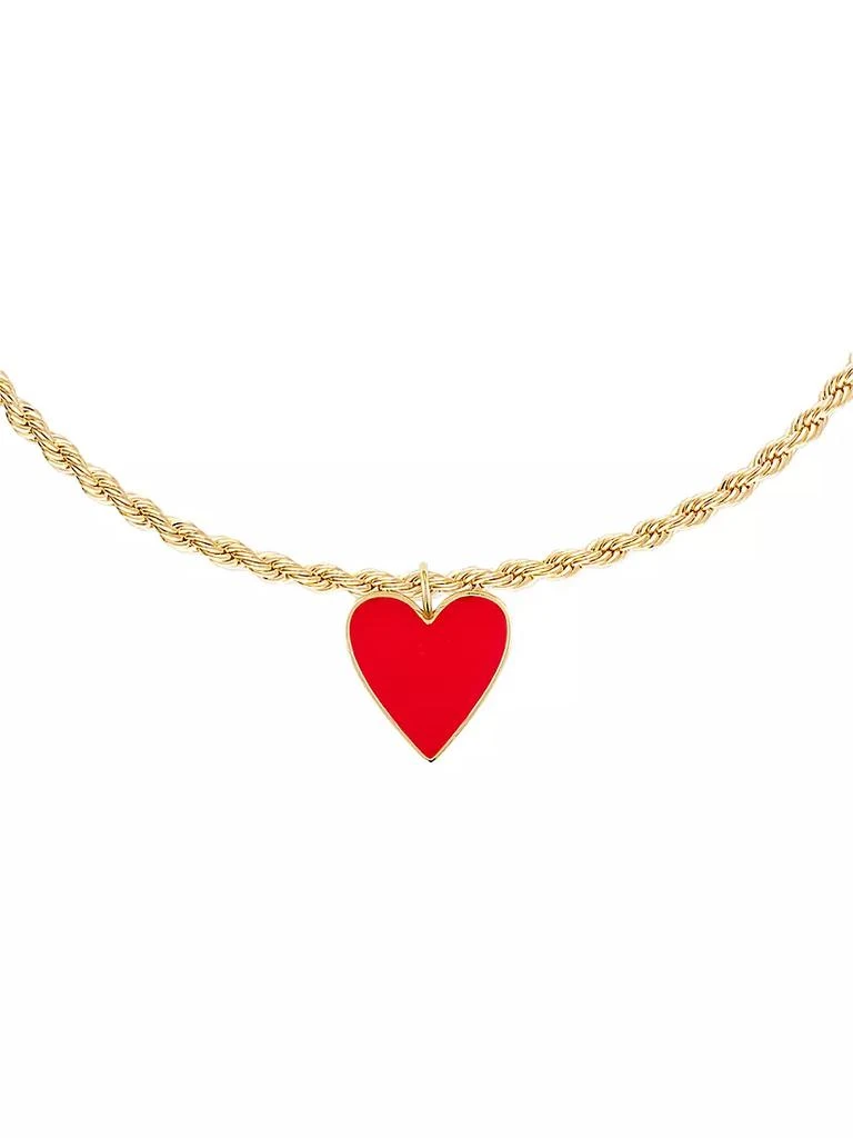 商品Alexa Leigh|Mon Amour 14K-Gold-Filled & Enamel Heart Pendant Necklace,价格¥1119,第1张图片