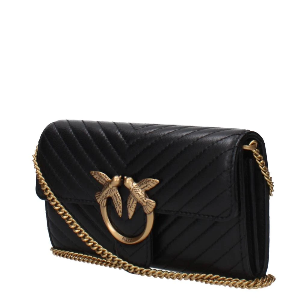 商品PINKO|PINKO Black Leather Clutch Bags,价格¥1636,第2张图片详细描述