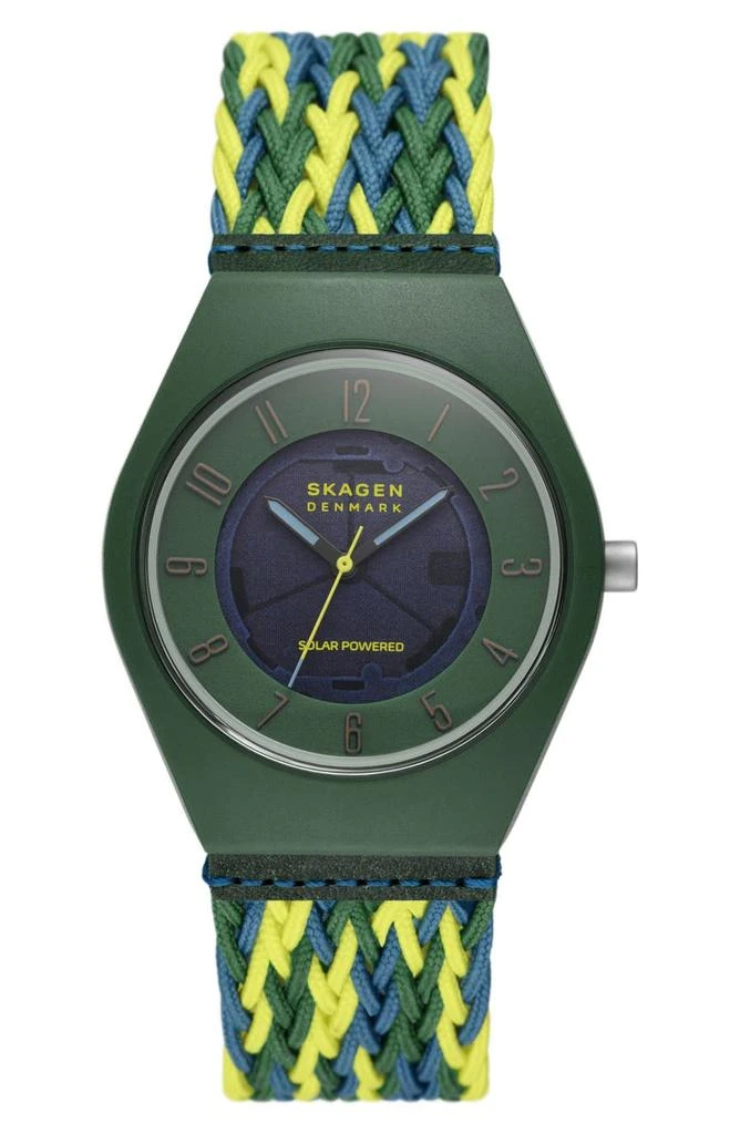 商品Skagen|Sams Series Solar Powered Woven Strap Watch, 37mm,价格¥749,第1张图片