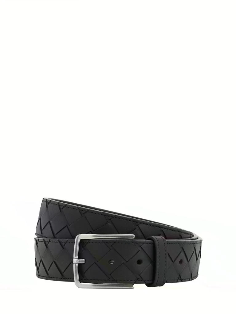 商品Bottega Veneta|3.5cm New Intreccio Buckle Leather Belt,价格¥5437,第1张图片