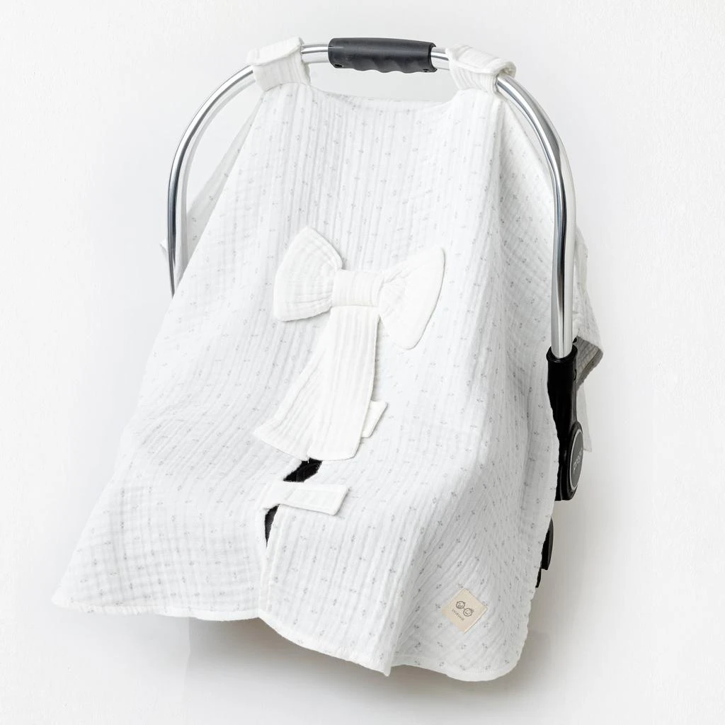 商品Andy Wawa|White Muslin Car Seat Cover,价格¥214,第2张图片详细描述