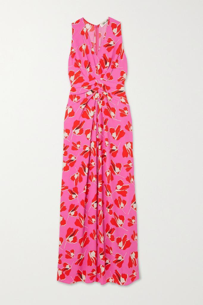 商品Diane von Furstenberg|Ace 花卉印花绉纱超长连衣裙  - US0,价格¥5246,第1张图片