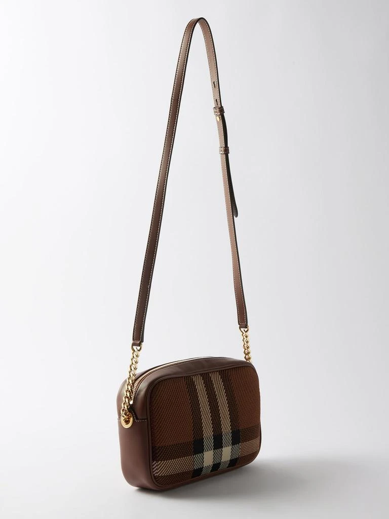 商品Burberry|Lola check canvas and leather cross-body bag,价格¥10425,第4张图片详细描述