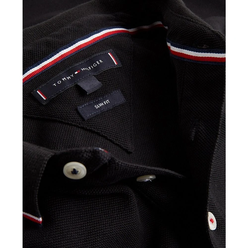 商品Tommy Hilfiger|Men's Tipped Slim Fit Short Sleeve Polo Shirt,价格¥241,第3张图片详细描述