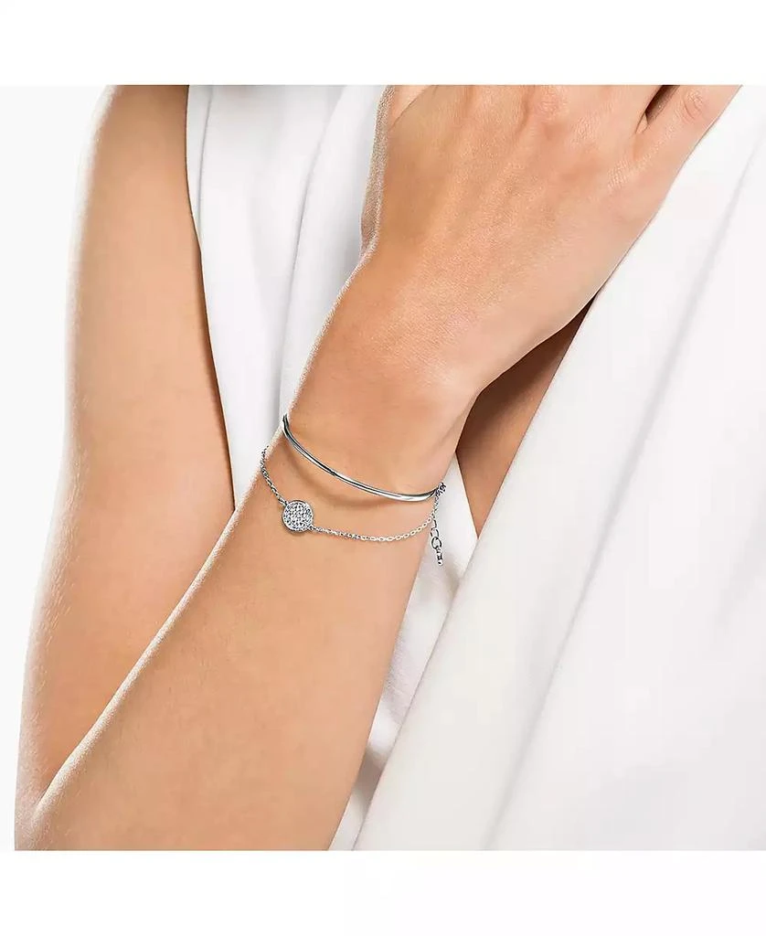 商品Swarovski|Ginger Rhodium Plated Bangle,价格¥864,第4张图片详细描述