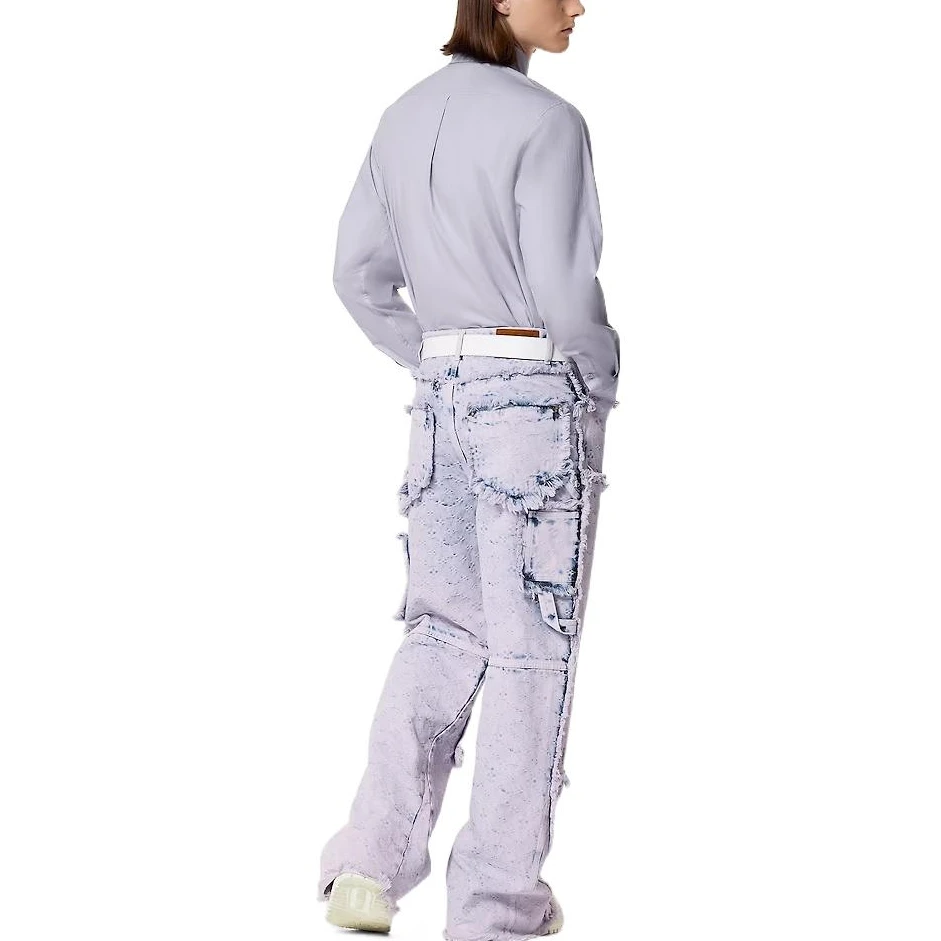 商品[国内直发] Louis Vuitton|SS23 流苏阔腿工装牛仔裤 男款 紫色,价格¥14499,第5张图片详细描述