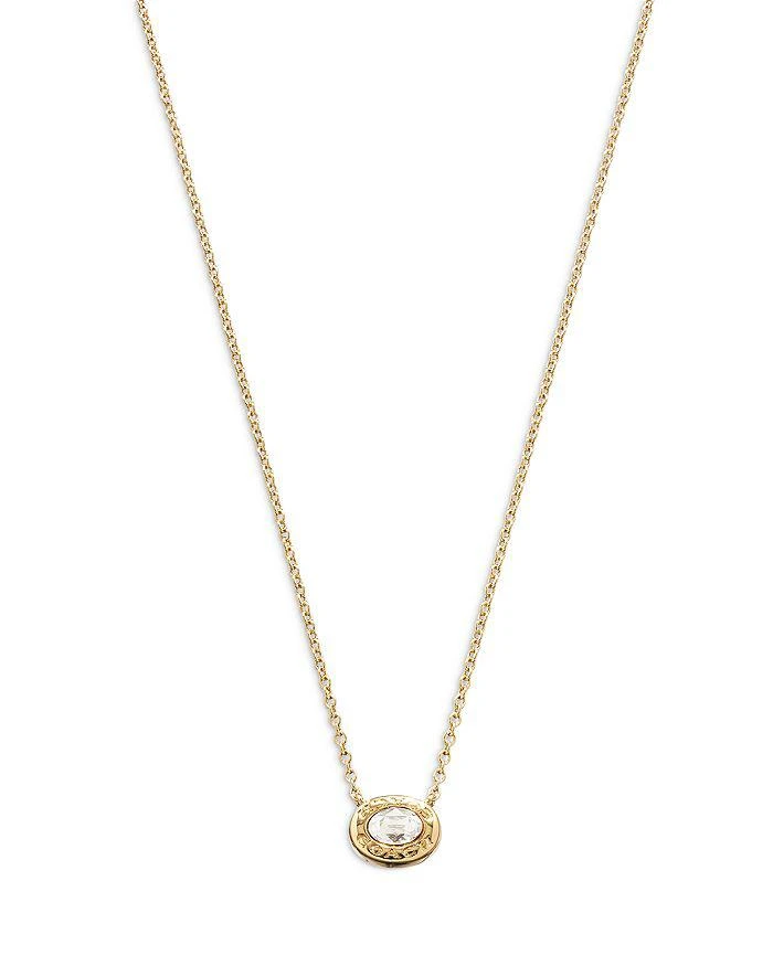 商品Coach|Signature Pendant Necklace, 16",价格¥712,第1张图片详细描述