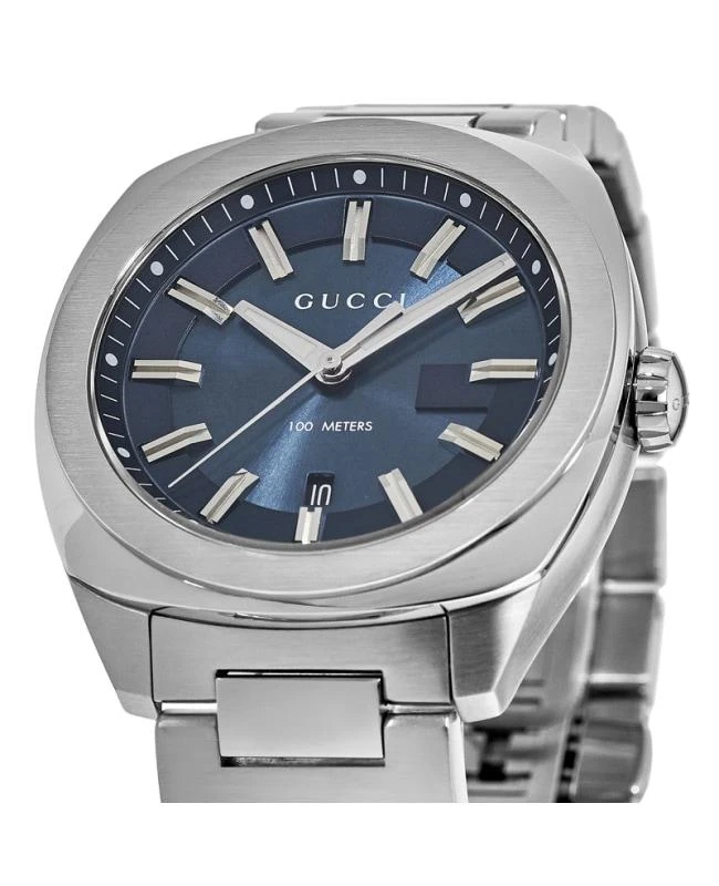 商品Gucci|Gucci GG2570 Blue Dial Stainless Steel Men's Watch YA142303,价格¥6701,第2张图片详细描述