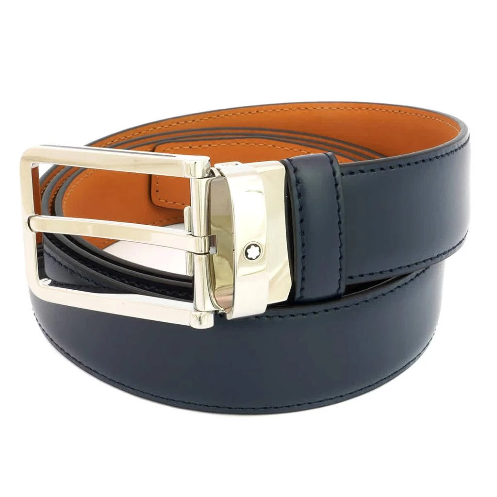 商品MontBlanc|Montblanc Mens Navy Leather Cut-to-size Business Belt,价格¥1001,第1张图片
