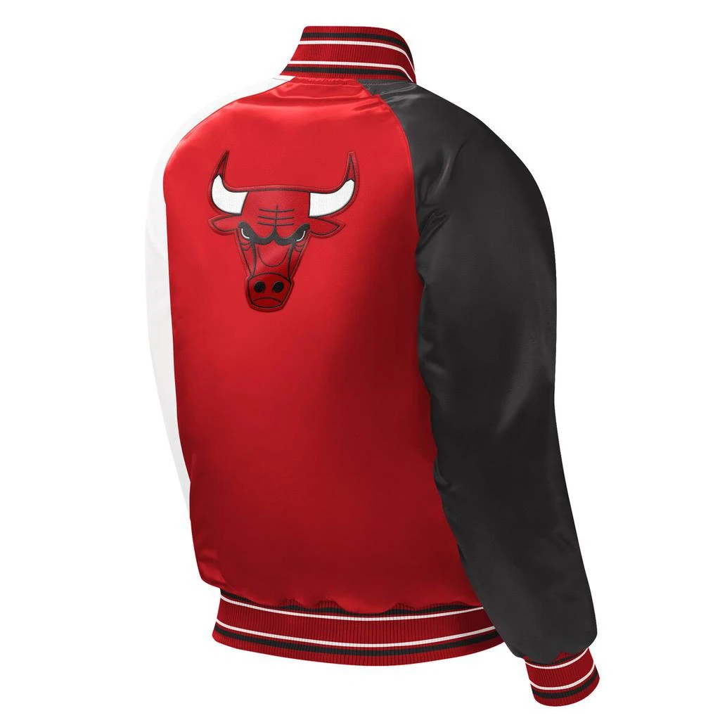 商品Starter|Starter Bulls Raglan Full-Snap Varsity Jacket - Boys' Grade School,价格¥906,第2张图片详细描述