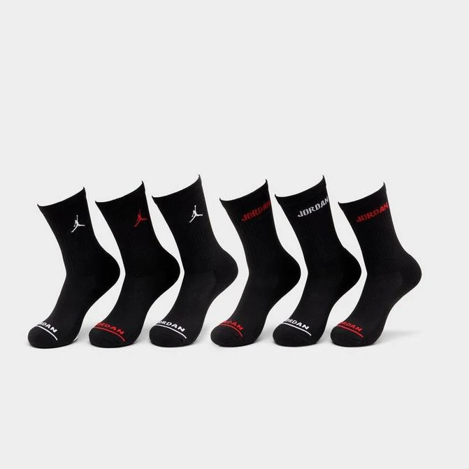 商品Jordan|Little Kids' Jordan Crew Socks (6-Pack),价格¥75,第1张图片