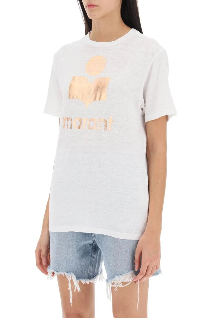 商品Isabel Marant|zewel t-shirt with metallic logo print,价格¥690,第4张图片详细描述