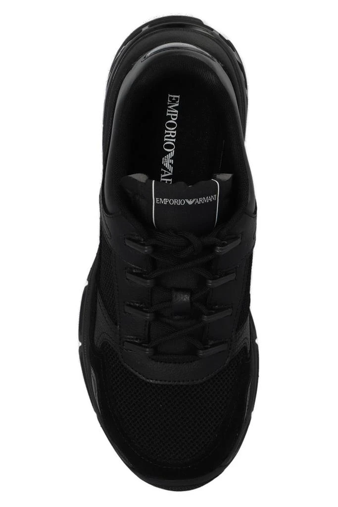 商品Emporio Armani|Emporio Armani Panelled Lace-Up Sneakers,价格¥1742,第4张图片详细描述