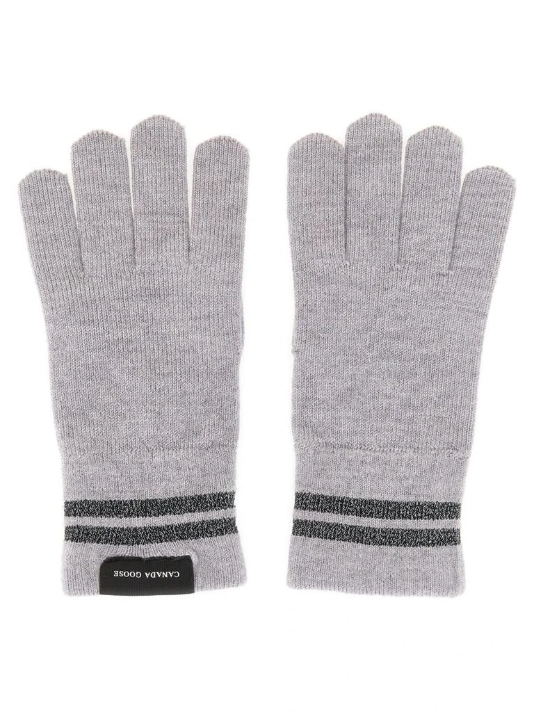 商品Canada Goose|Canada Goose Stripe-Detailed Knitted Gloves,价格¥1125,第2张图片详细描述