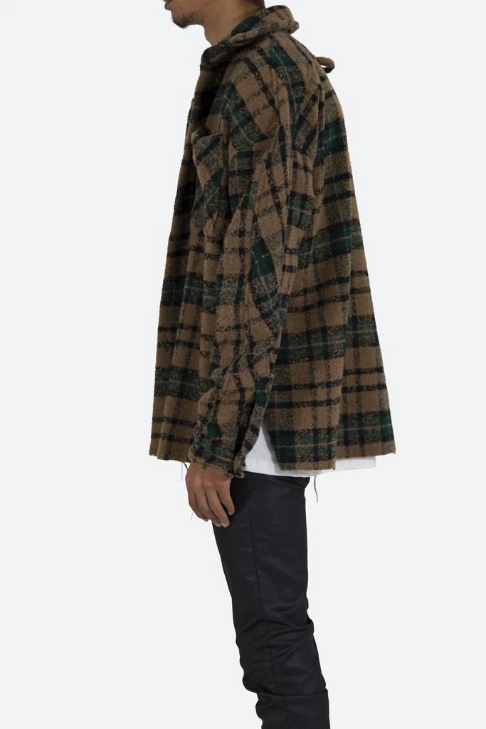 Loose Woven Flannel Shirt - Green/Black 商品