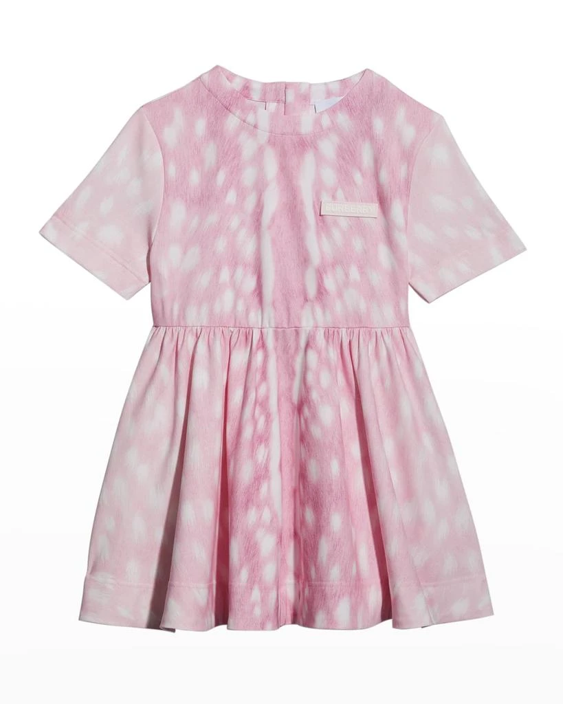 商品Burberry|Girl's Deer-Print Logo Dress, Size 3-14,价格¥1640,第1张图片