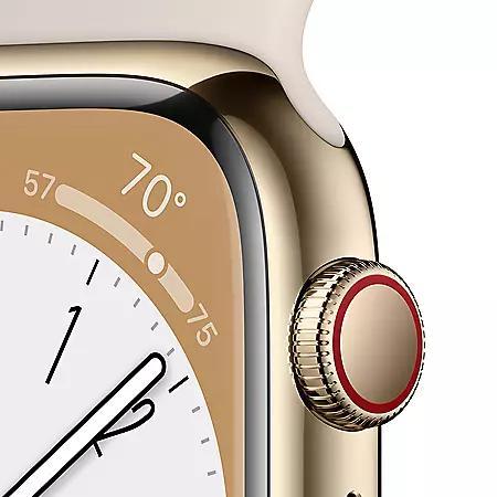 商品Apple|Apple Watch Series 8 GPS + Cellular 41mm Stainless Steel Case with Sport Band (Choose Color and Band Size),价格¥4936,第5张图片详细描述
