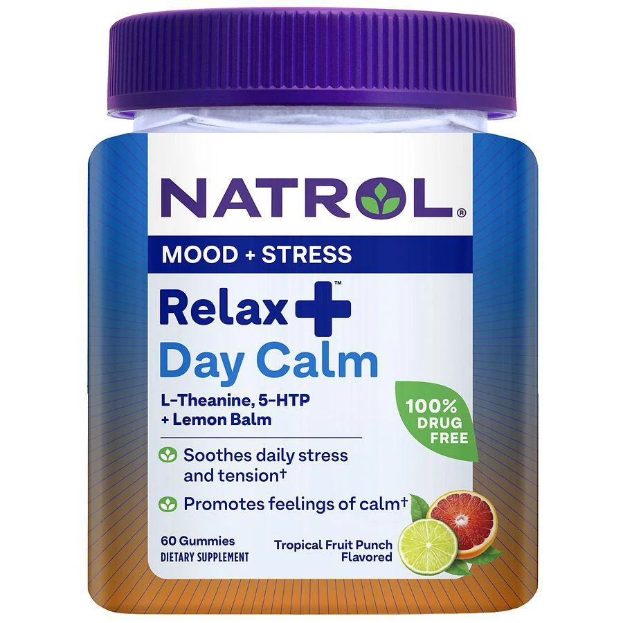 商品Natrol|Relax+ Day Calm Daily Stress & Tension Relief Gummies Fruit Punch,价格¥120,第1张图片