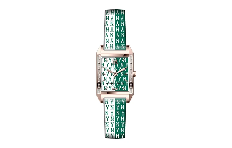 MLB美职棒潮牌硅胶手表简约气质时尚潮流 ins风  复古方形小绿表 学生手表 NY622  商品