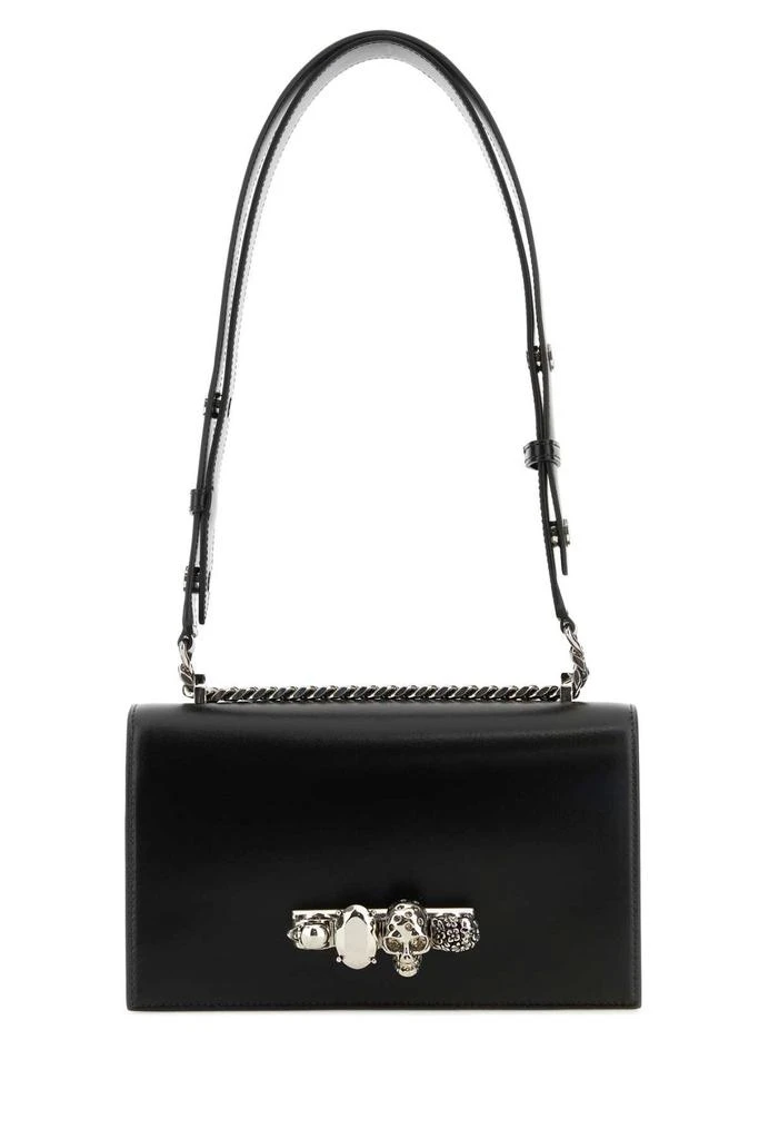 商品Alexander McQueen|Alexander McQueen Jewelled Foldover-Top Shoulder Bag,价格¥10441,第1张图片