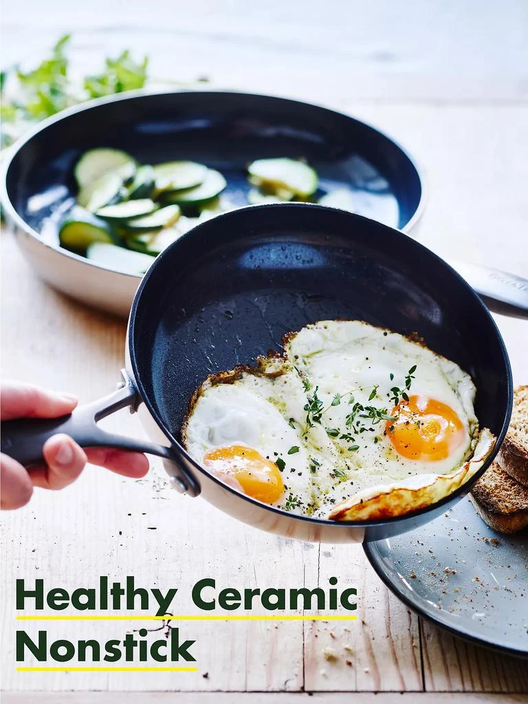 商品Greenpan|Venice Noir Ceramic Nonstick 2-Piece 10-Inch & 12-Inch Open Fry Pan Set,价格¥1199,第3张图片详细描述