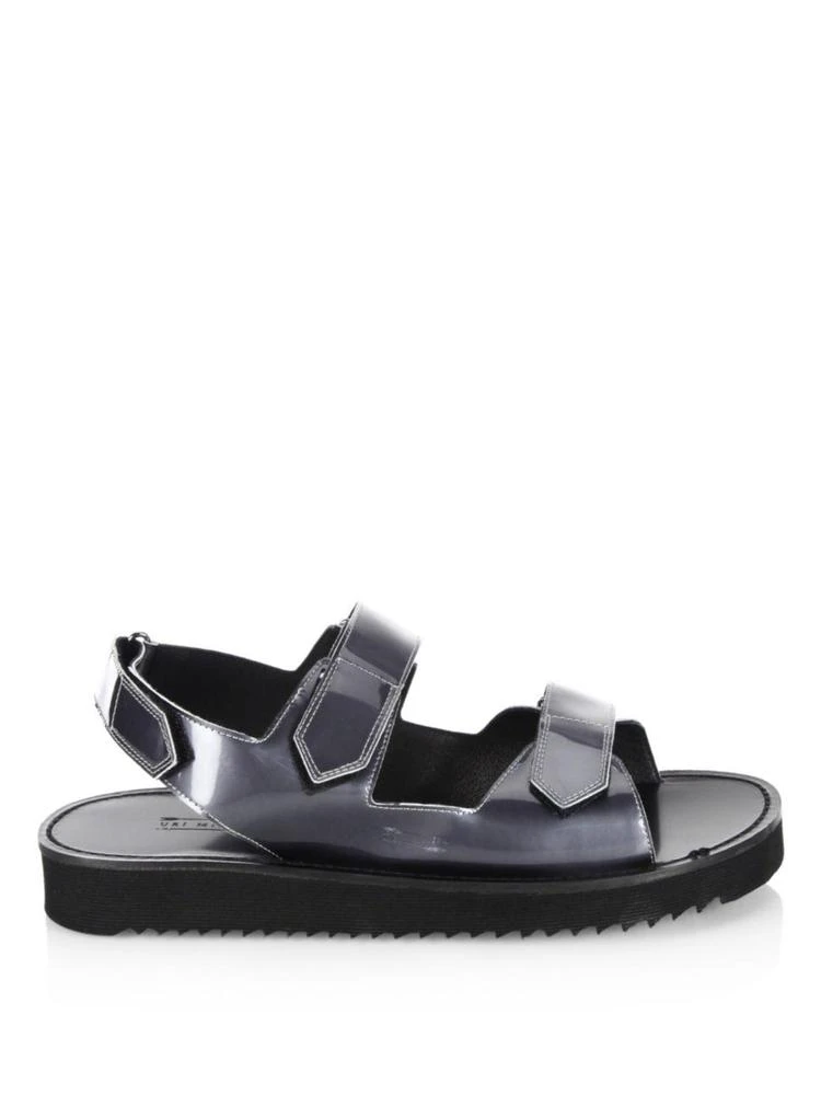 商品Uri Minkoff|Riva Metallic Leather Grip-Tape Strap Sandals,价格¥1462,第5张图片详细描述