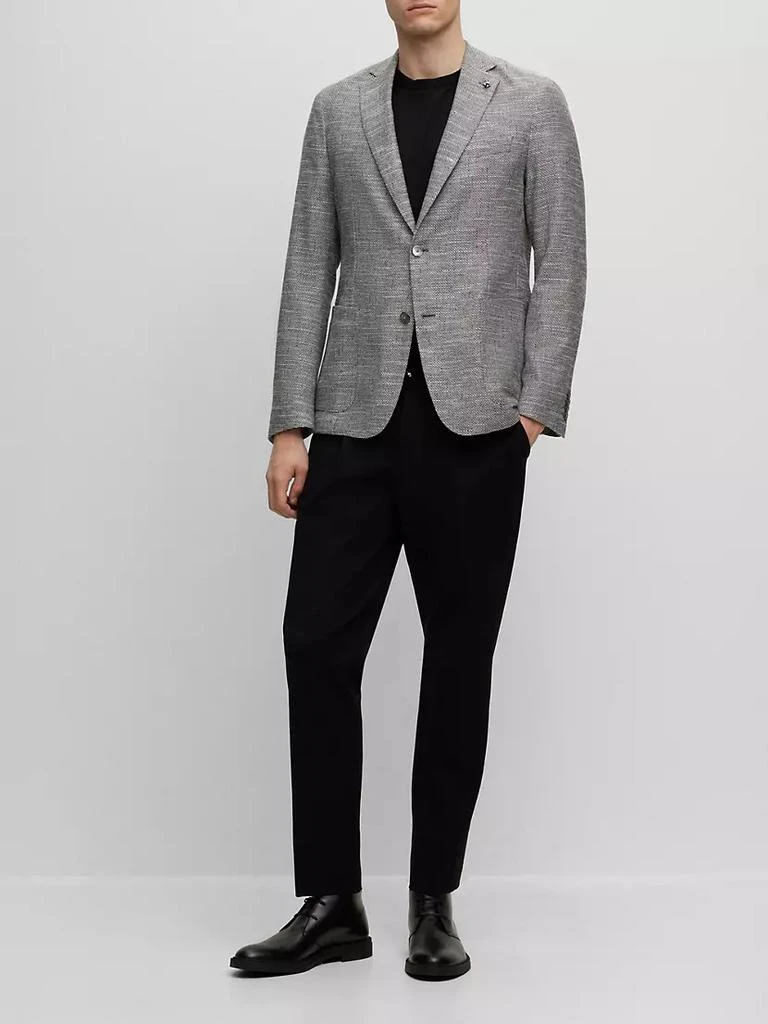 Micro-Pattern Slim-Fit Jacket In A Cotton Blend 商品