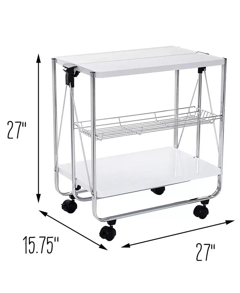 Modern Foldable Rolling Kitchen Cart 商品