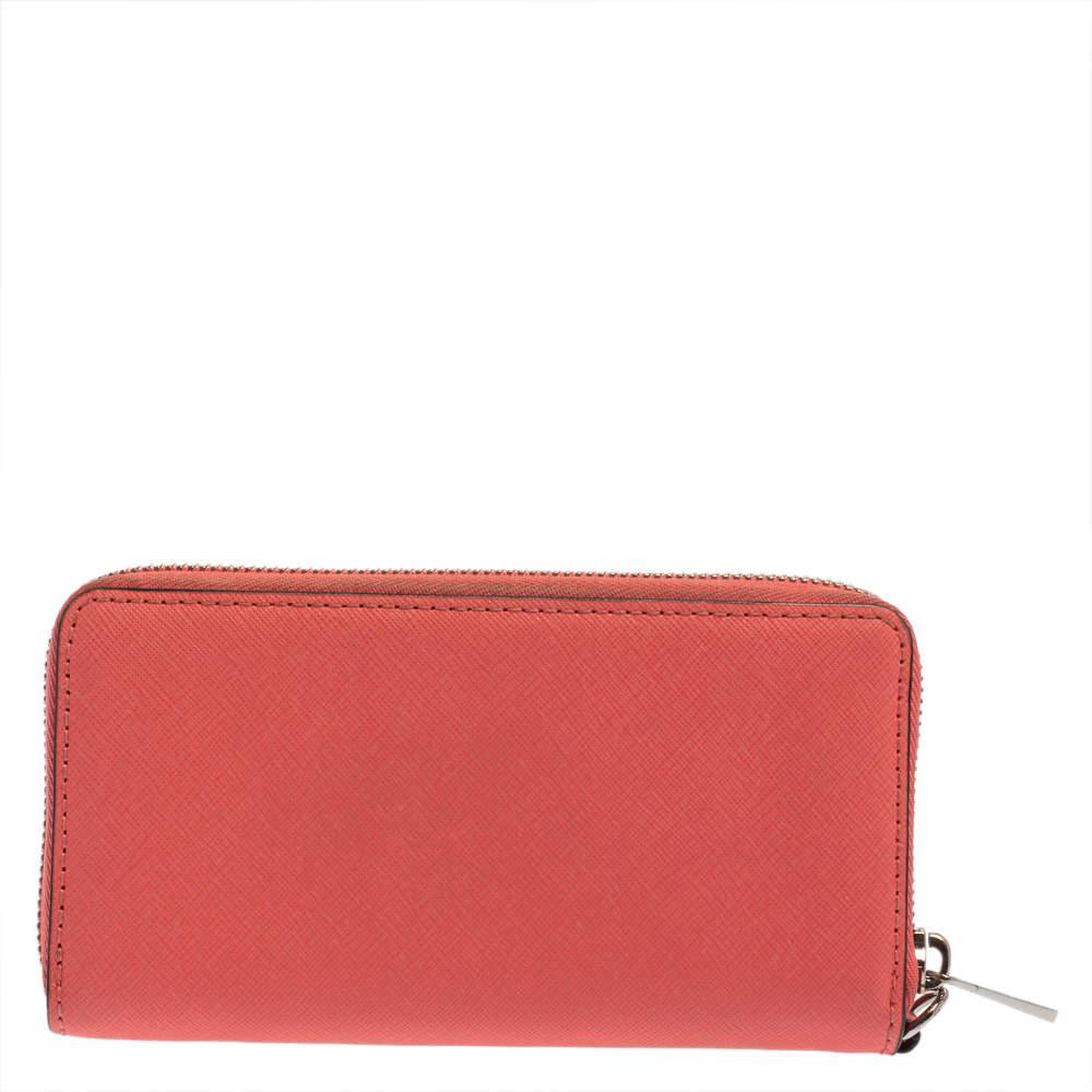 商品[二手商品] Michael Kors|Michael Kors Pink Leather Zip Around Wristlet Wallet,价格¥827,第6张图片详细描述