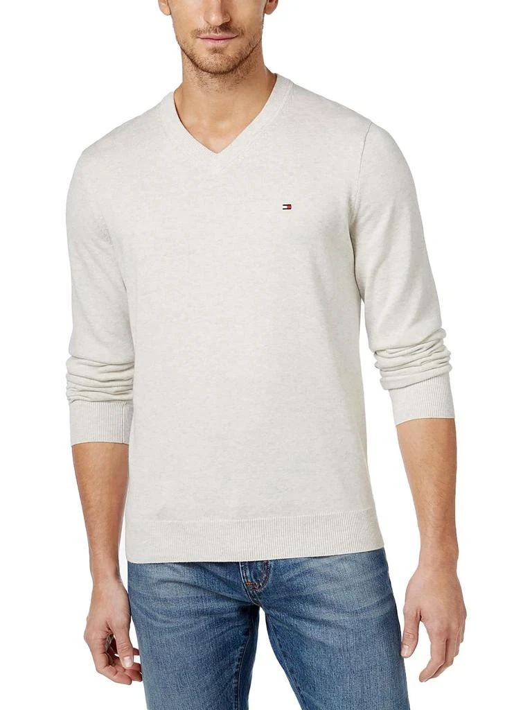 商品Tommy Hilfiger|Mens Cotton Long Sleeves V-Neck Sweater,价格¥229,第2张图片详细描述