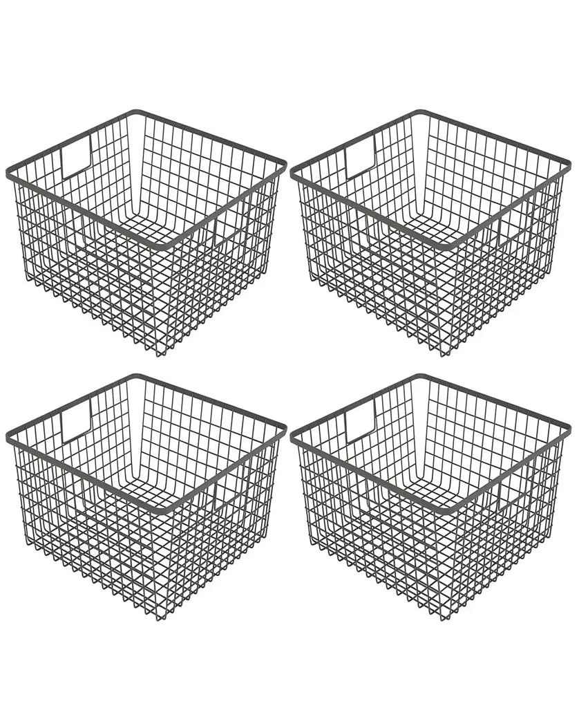 商品Smart Design|Nestable 12 x 12 x 6 inch Basket Organizer with Handles - Set of 4,价格¥733,第1张图片